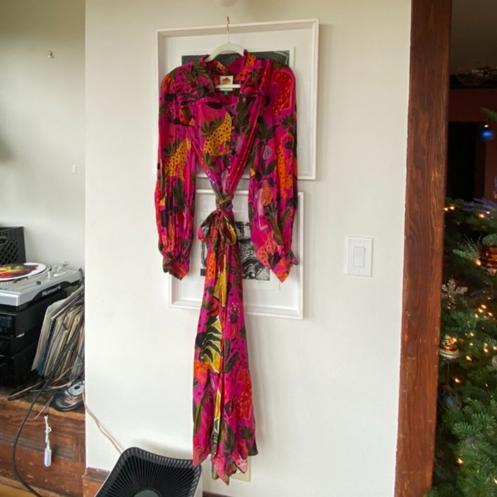 Farm Rio Midi Jaguar Dress